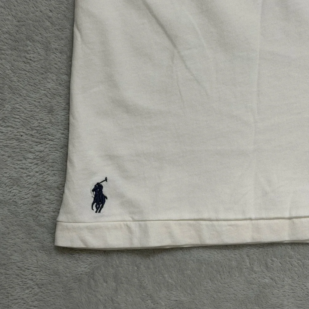 Polo Ralph Lauren T Shirt Men 2XB White Plaid Applique Logo Short Sleeve Tee